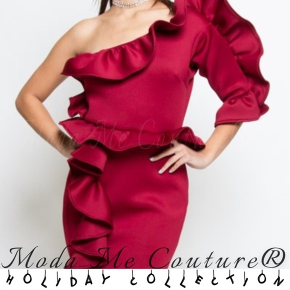 Dresses & Skirts - GLAMOUR GIRL Burgundy Dress